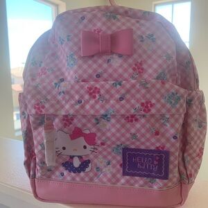 Brand New w/ Tag. Sanrio Hello Kitty Pink Gingham Baby Backpack with Bow Accent